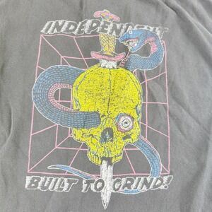 Independent Truck Co Skate T-Shirt Mens‎ Small Blue Built to Grind Skull Dagger